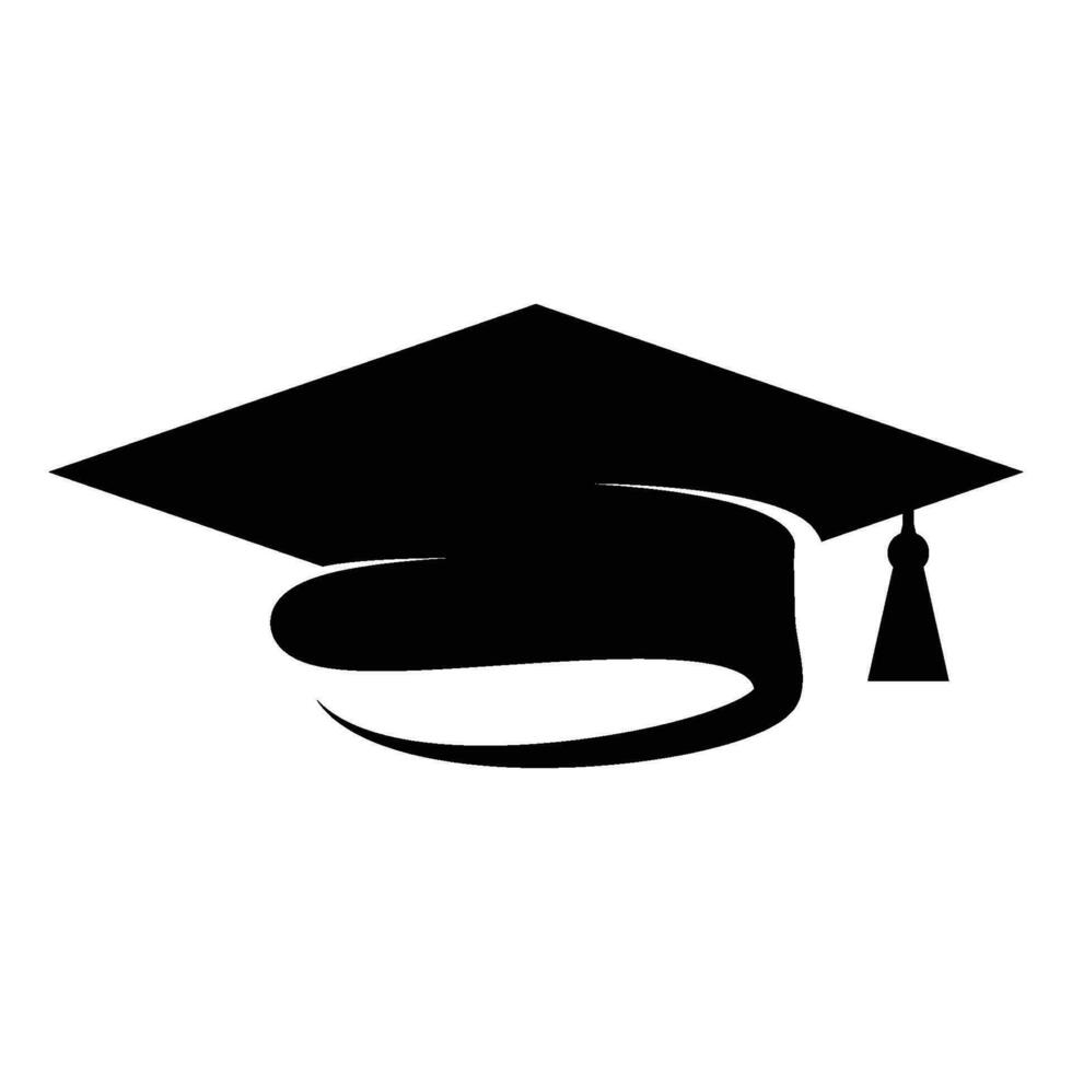 Graduation hat vector icon