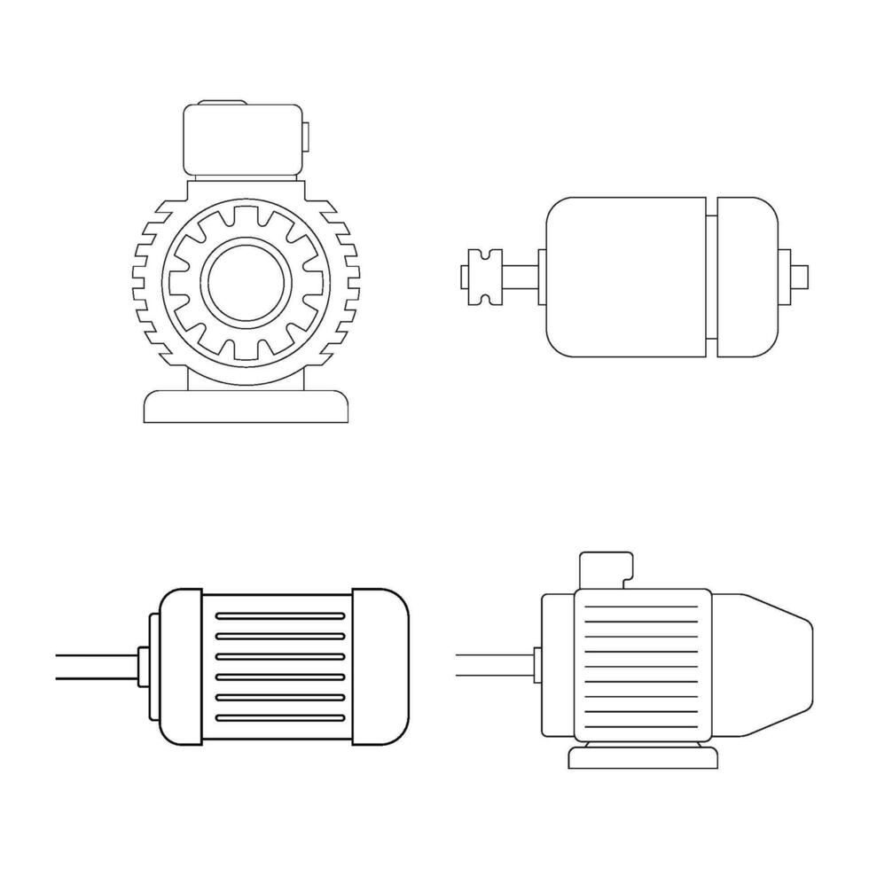 Electric motor icon vector