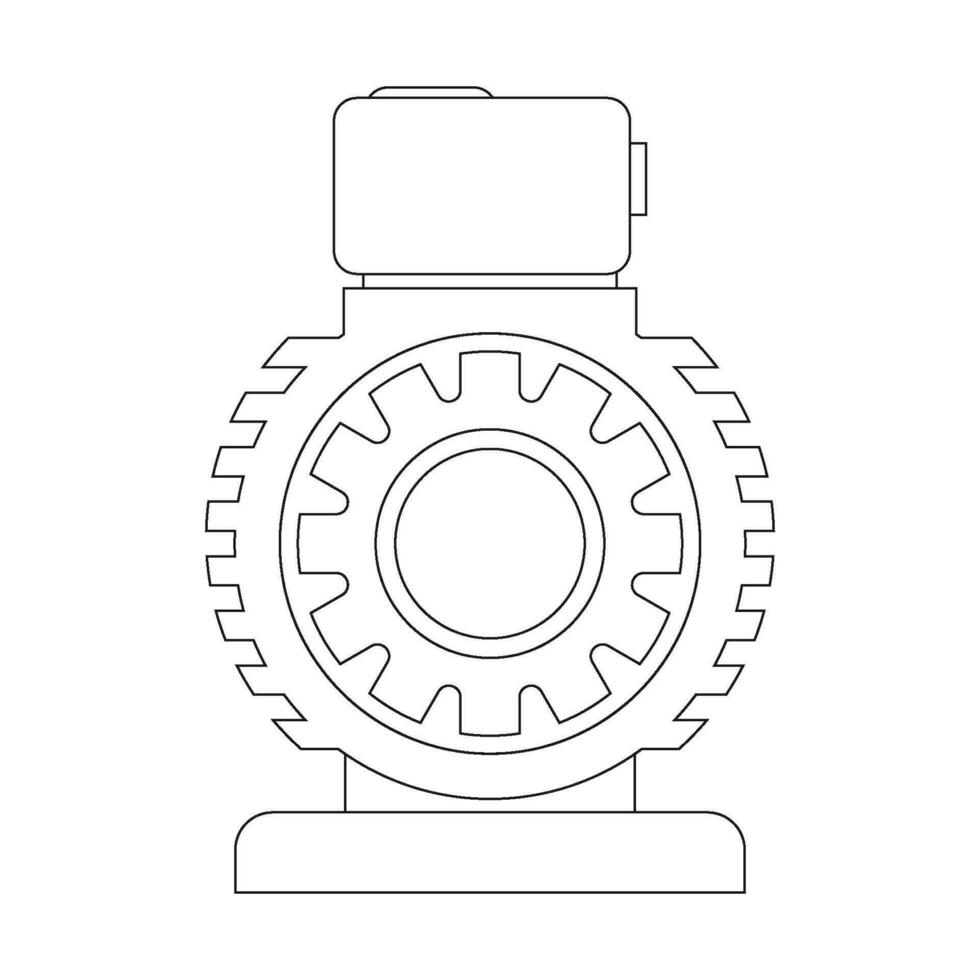 Electric motor icon vector