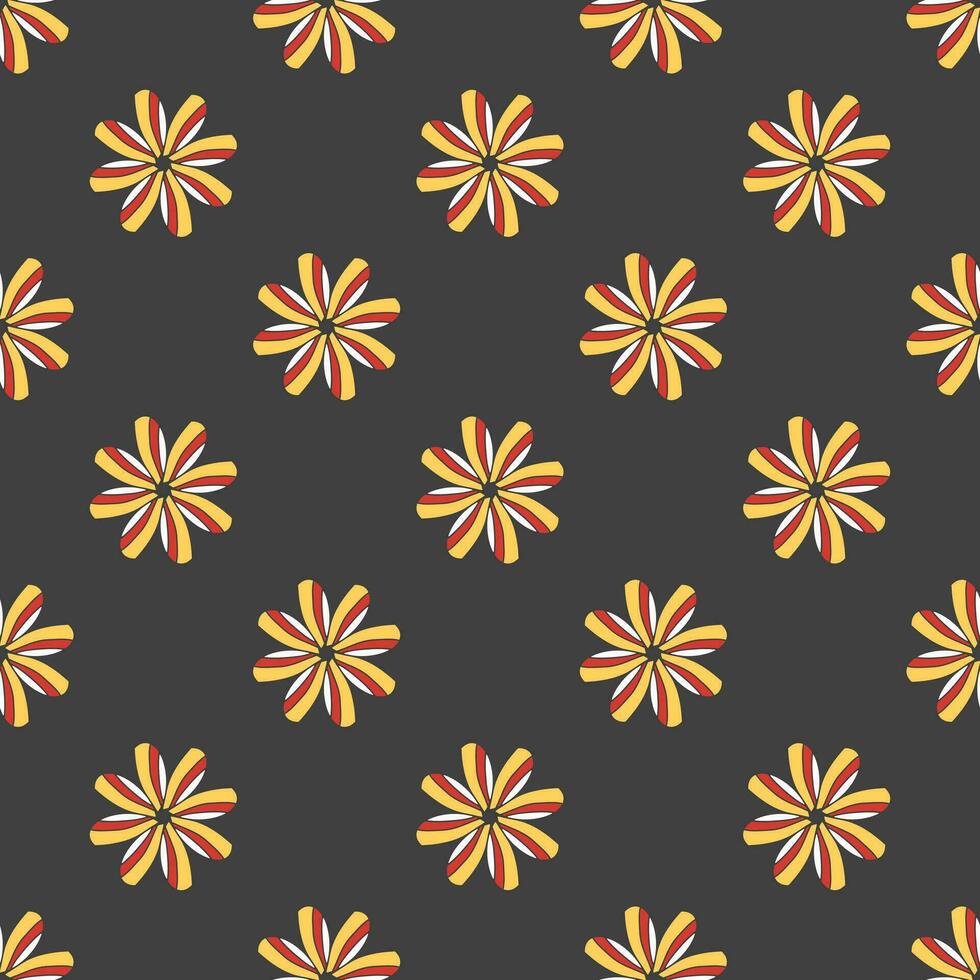 Botanical flower pattern. Seamless nature vector