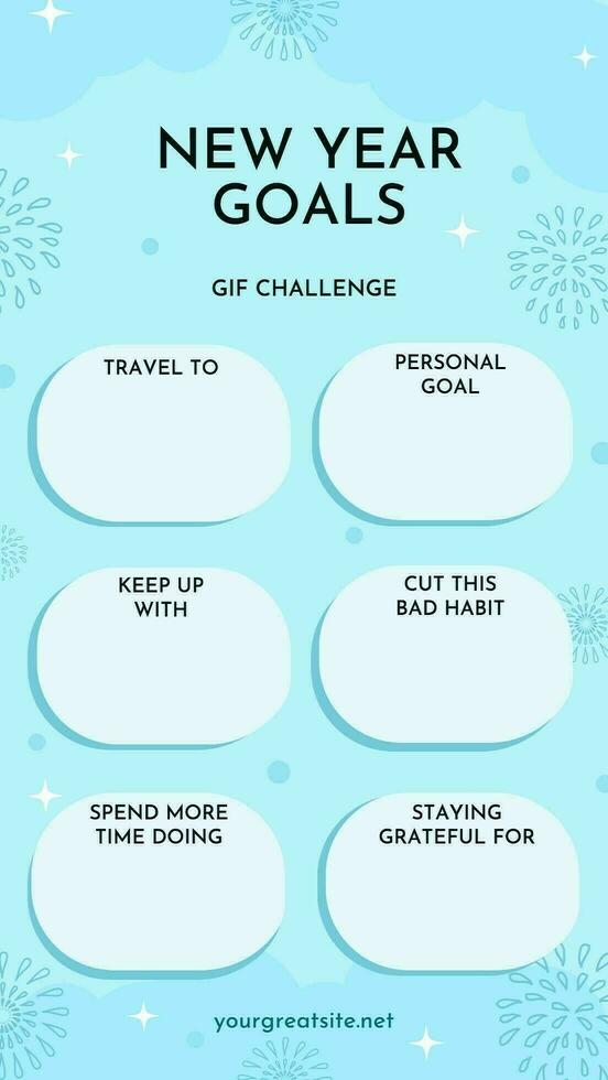 New Year Goals GIF Challenge Instagram Story template