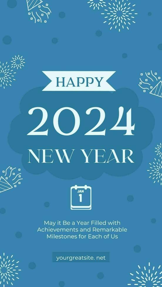 New Year Greeting Instagram Story template