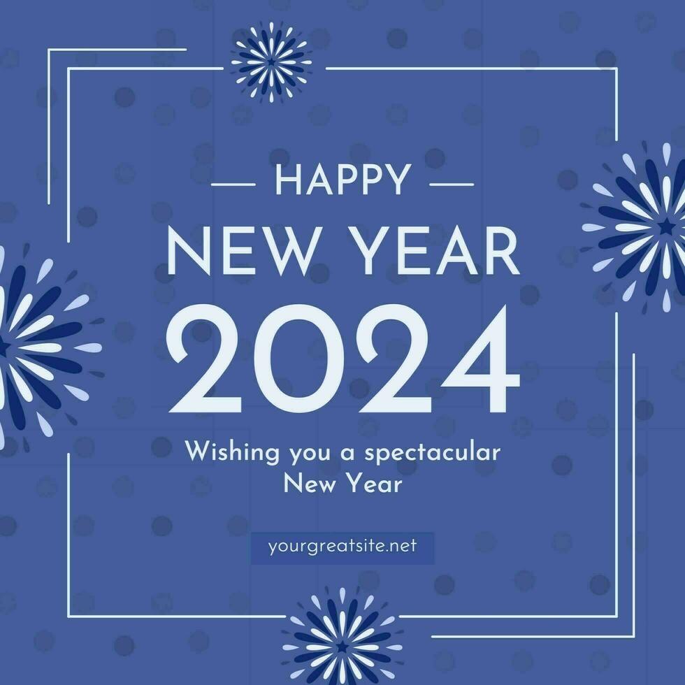 Minimalist Blue New Year Greeting Instagram Post template