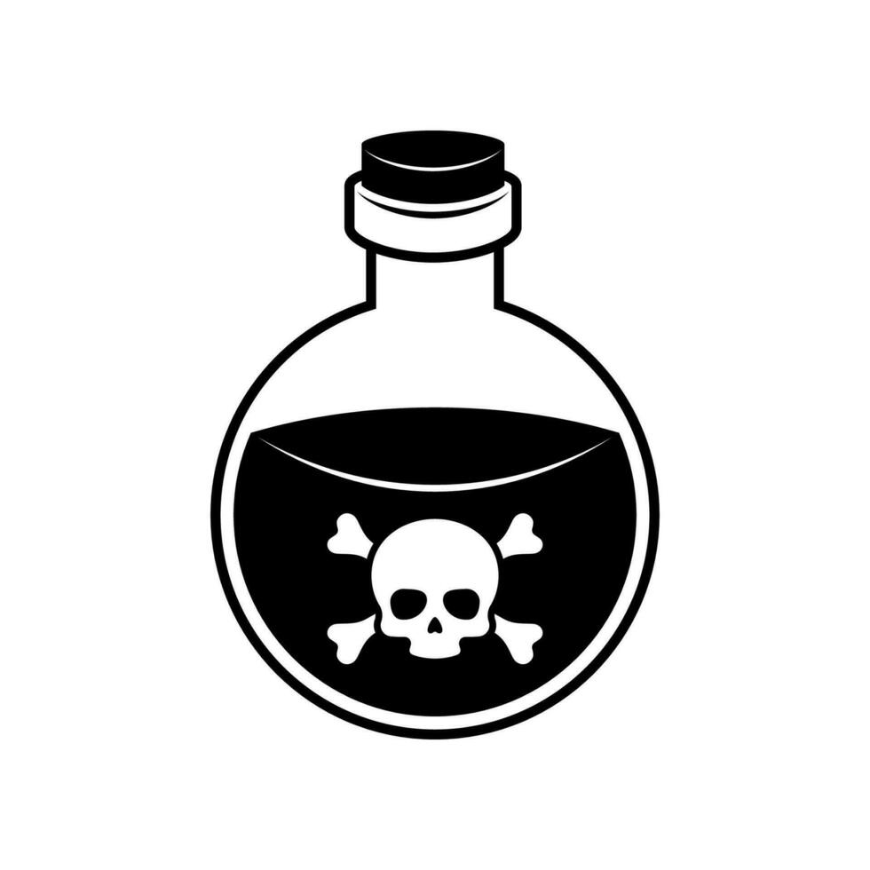 Poison bottle icon isolated on white background. vector