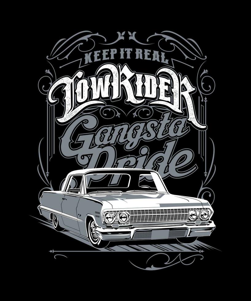 Gangsta pride vintage vector illustration style.