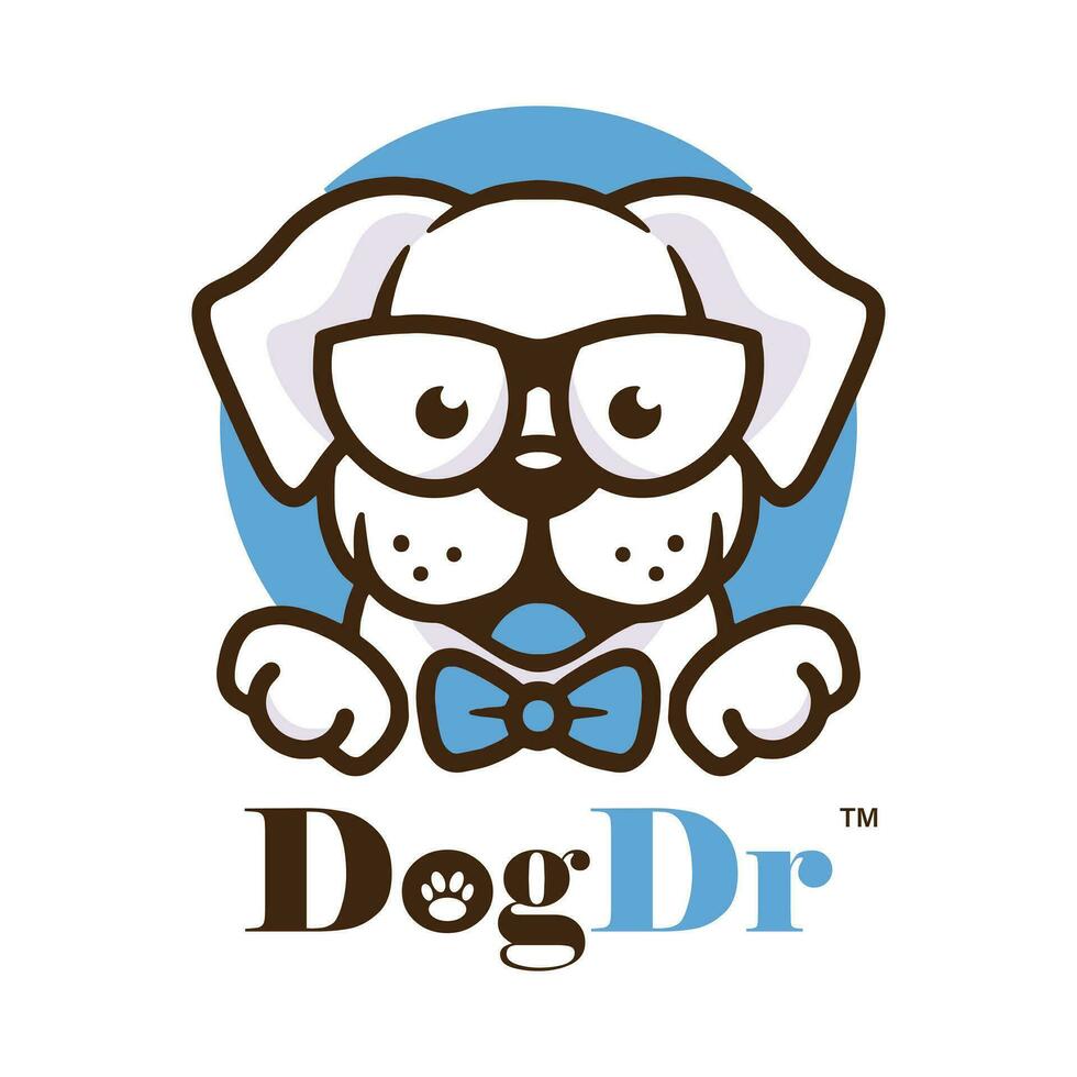 dog doctor template logo design vector