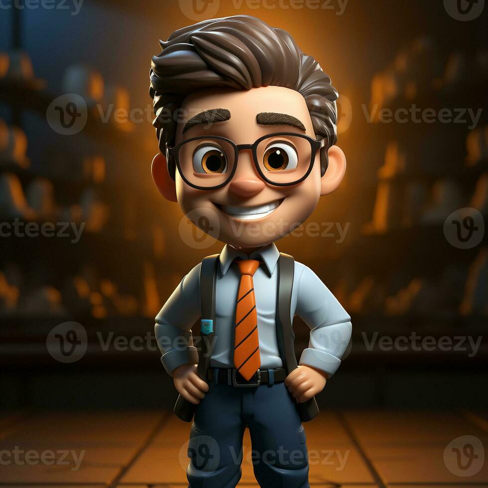 AI generated 3D cartoon of an employee photo