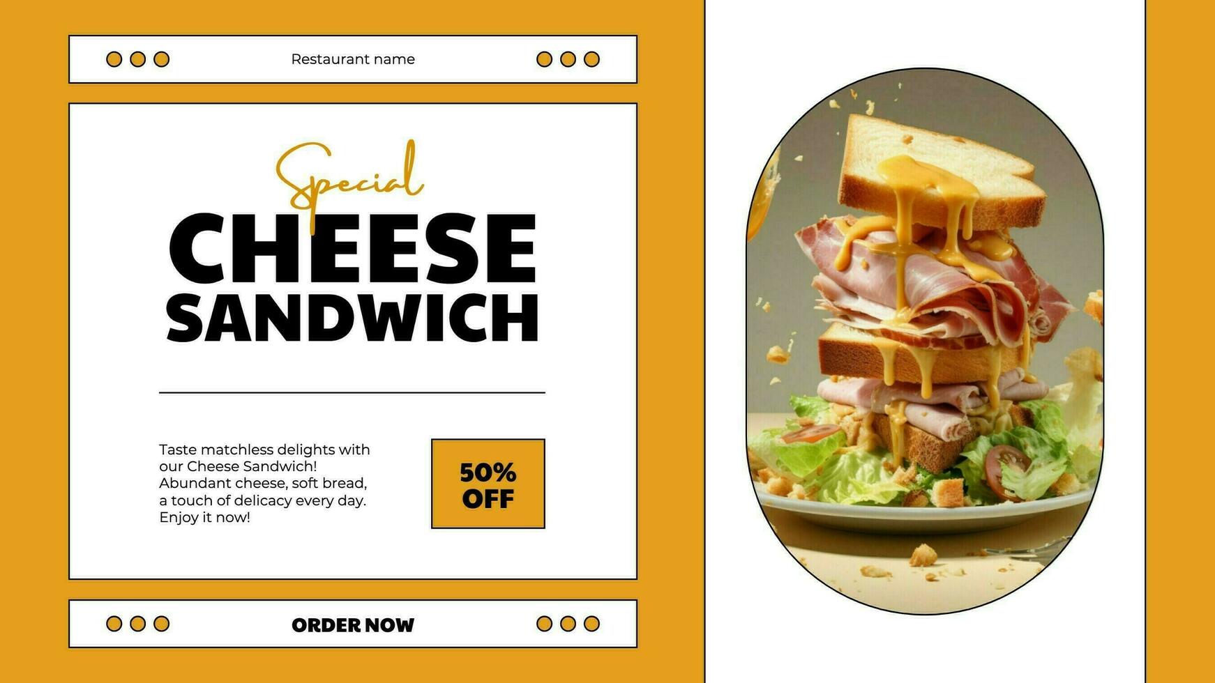 orange cheese sandwich twitter post templates