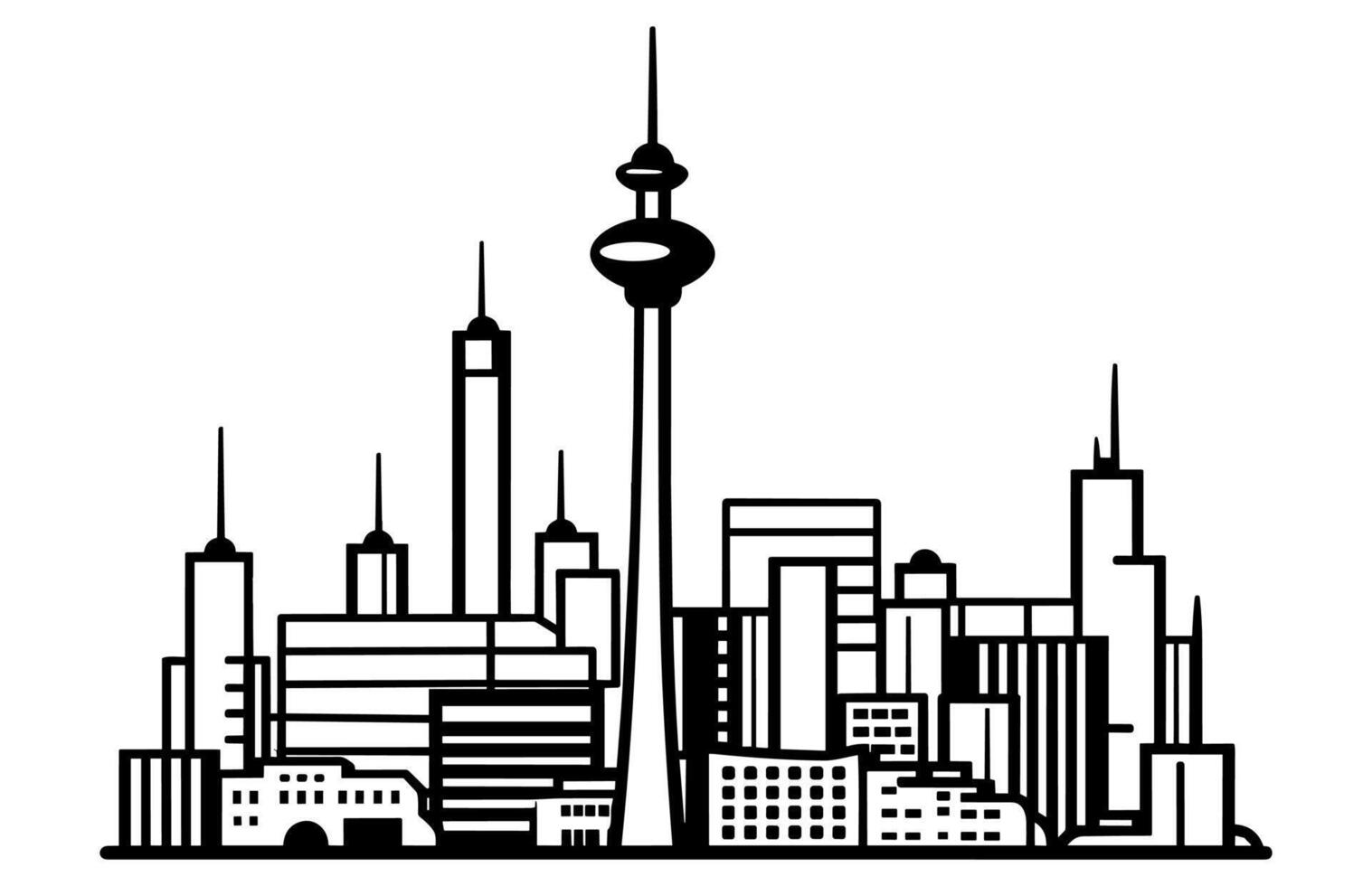 Tehran city skyline isolated vector illustration, icons.