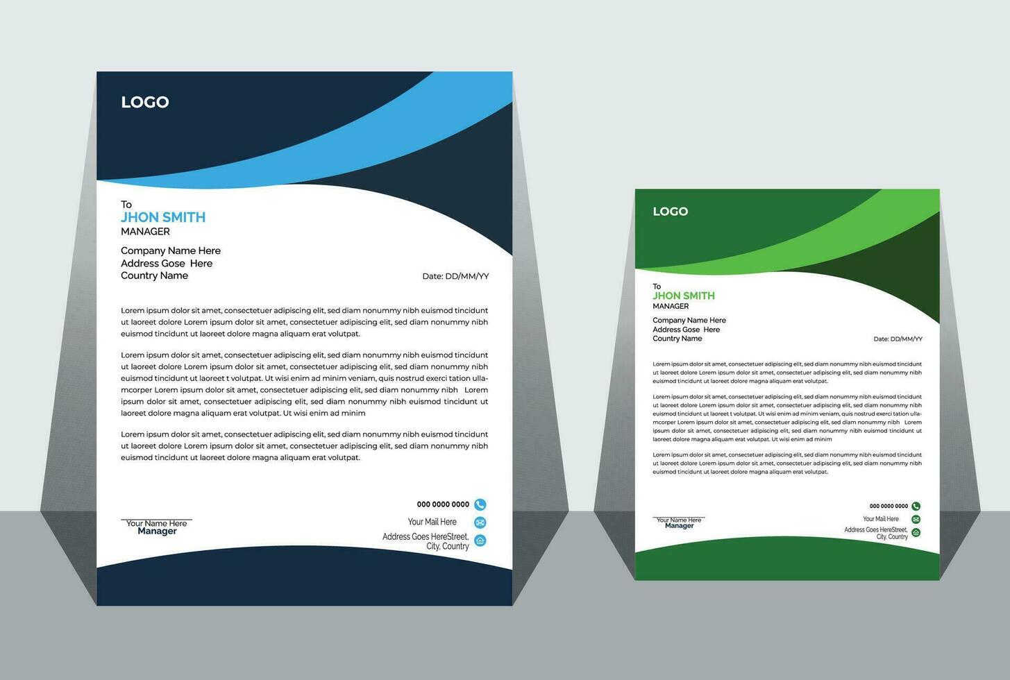 Modern and Corporate Letterhead vector