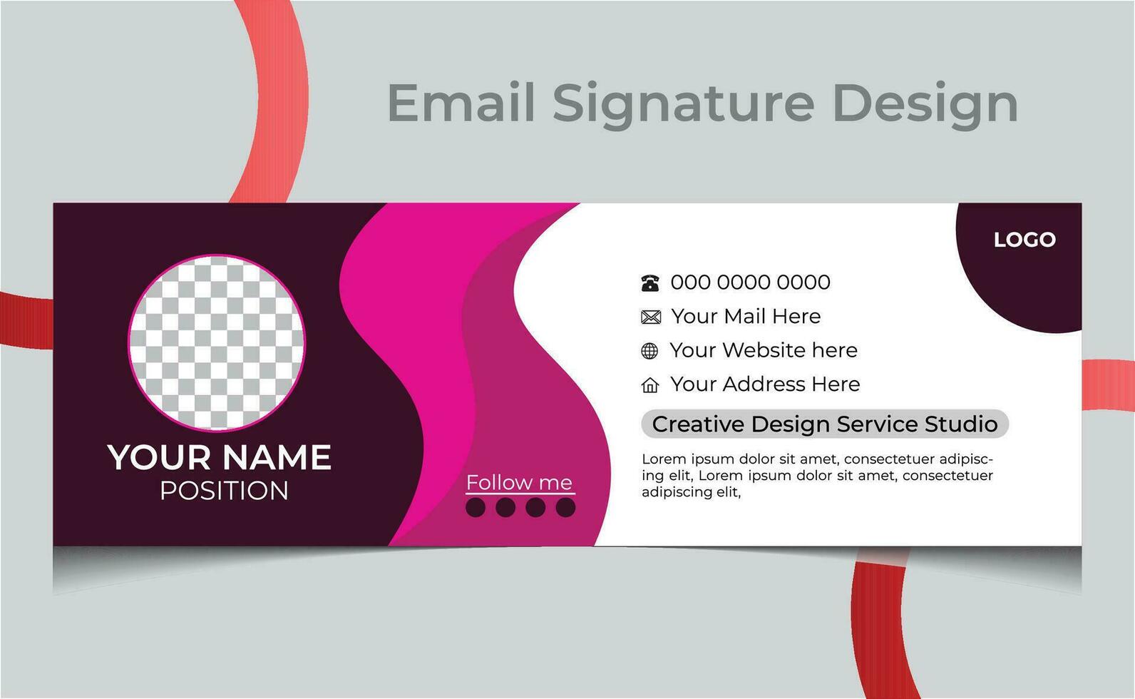 Business Promotional Email Signature vector