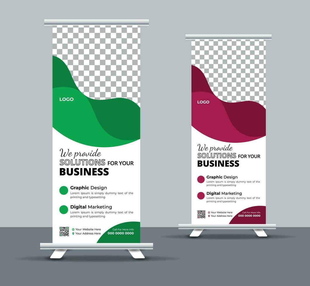 Business Roll up Banner vector