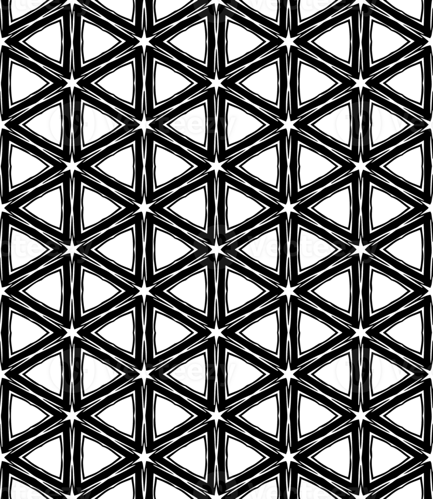 Black seamless abstract pattern. Overlay for background and backdrop. Ornamental design. PNG graphic illustration with transparent background.