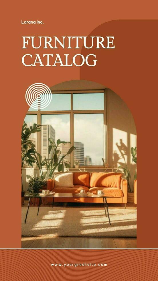 Earth tone furniture catalog ig story template set
