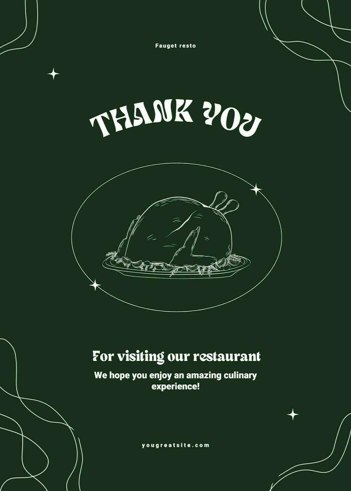 F&B Greeting card template