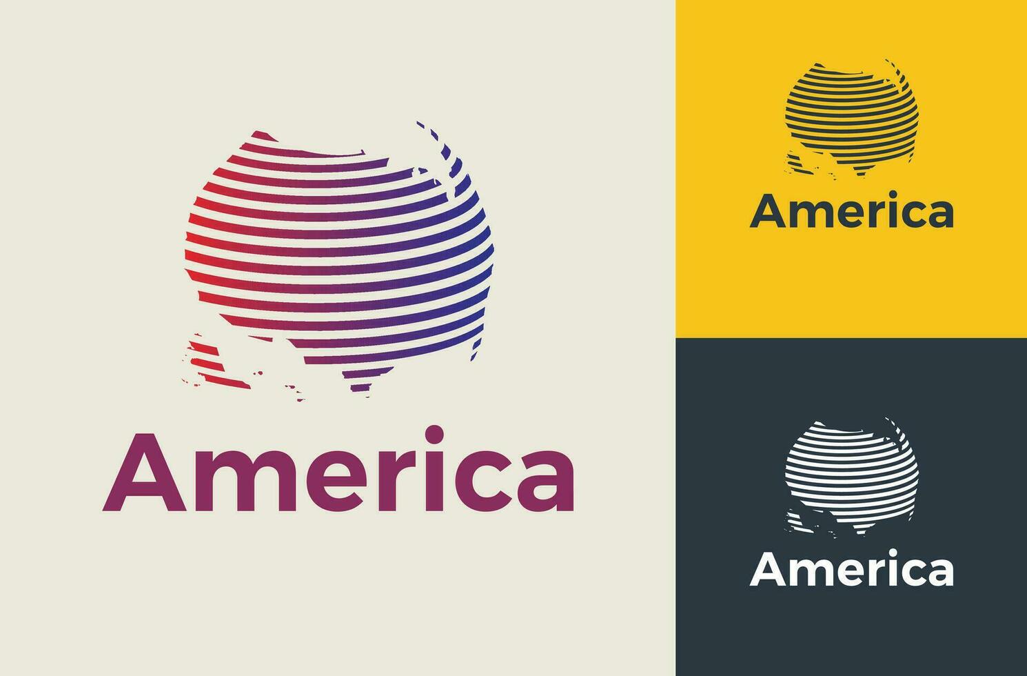 Minimal USA map logo, USA map vector logo template