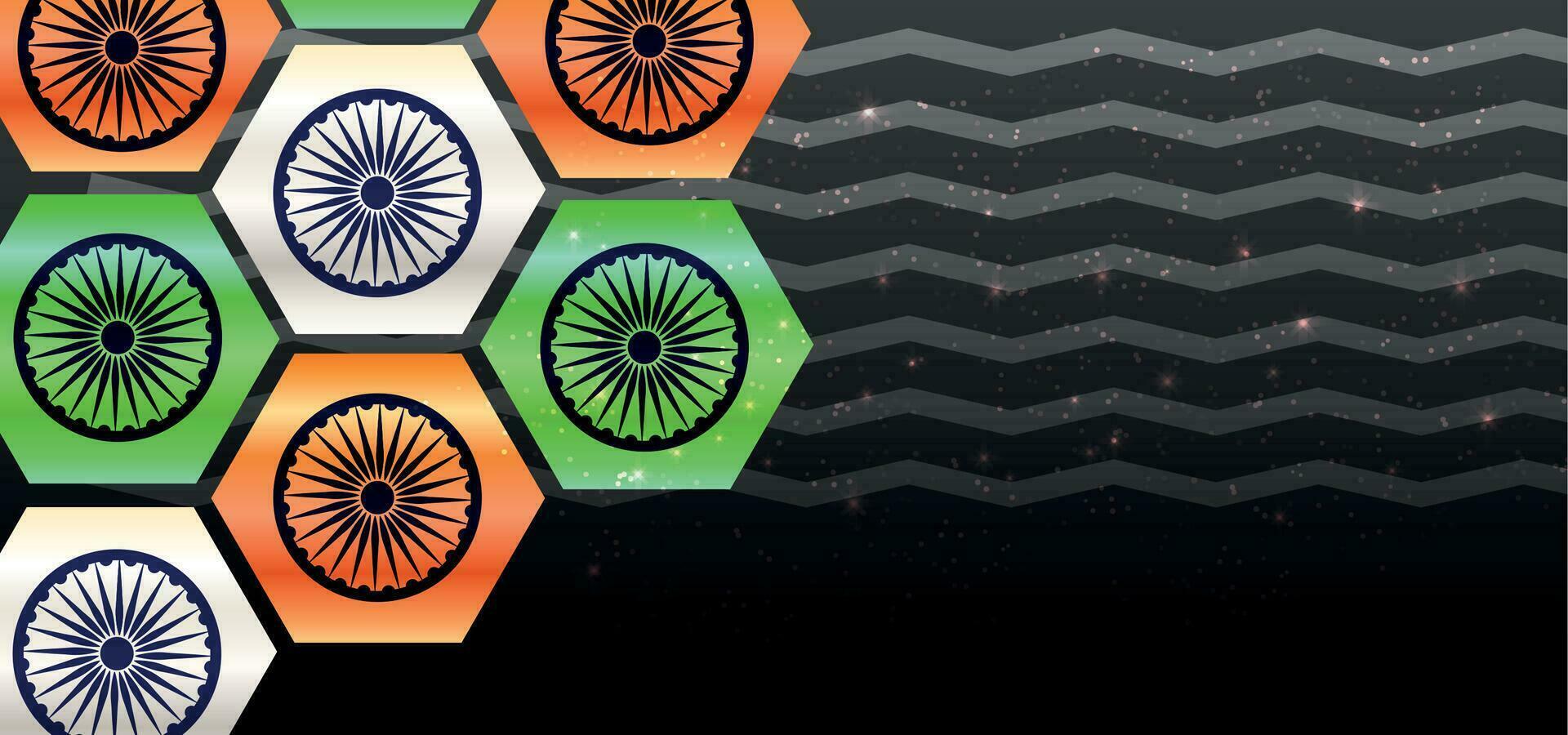 indian independence day background vector