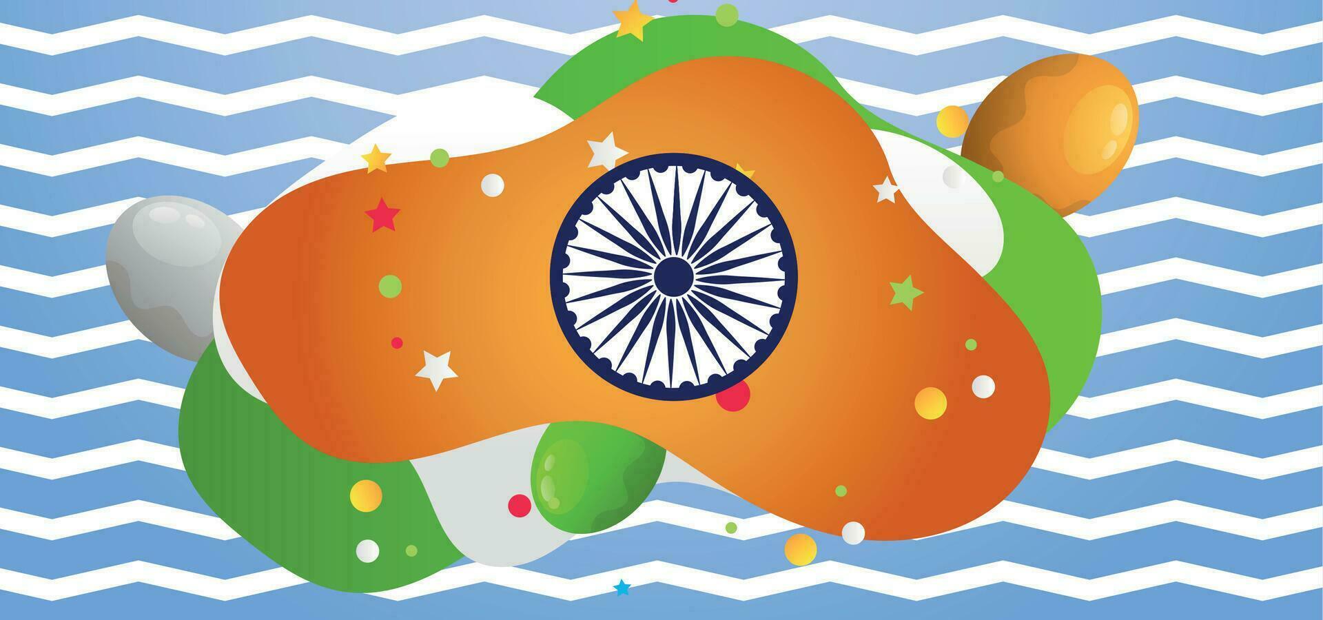 indian independence day background vector