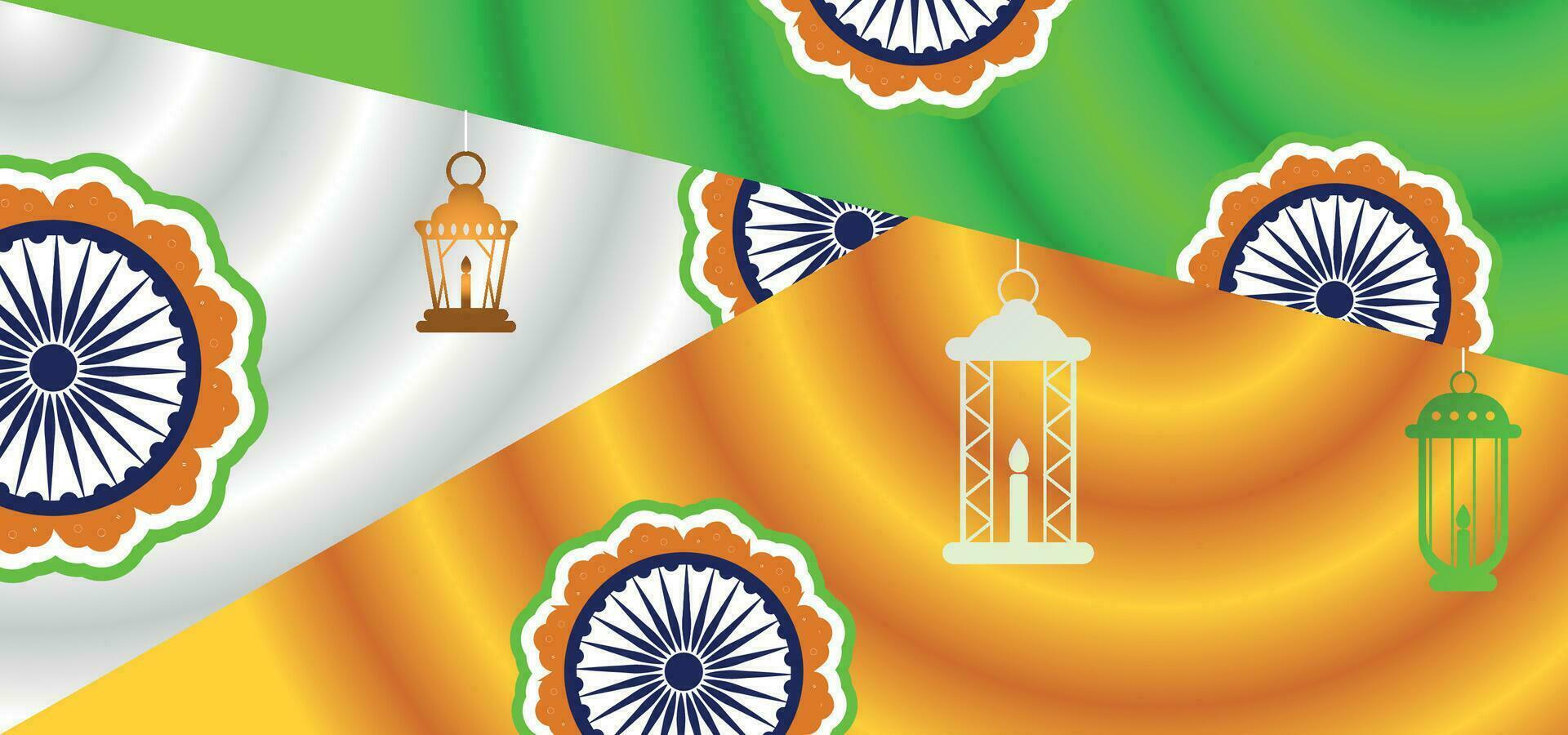 indian independence day background vector