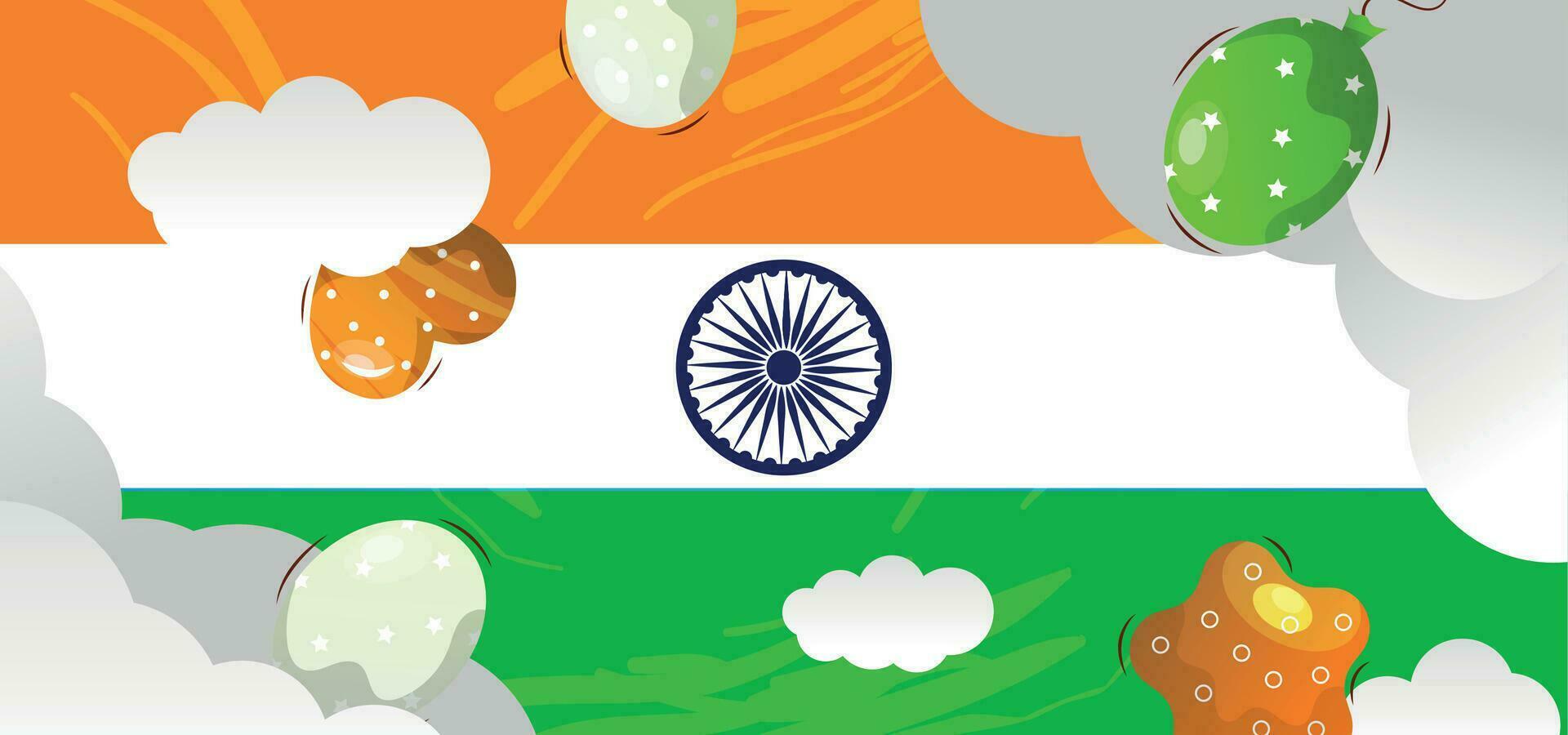 indian independence day background vector