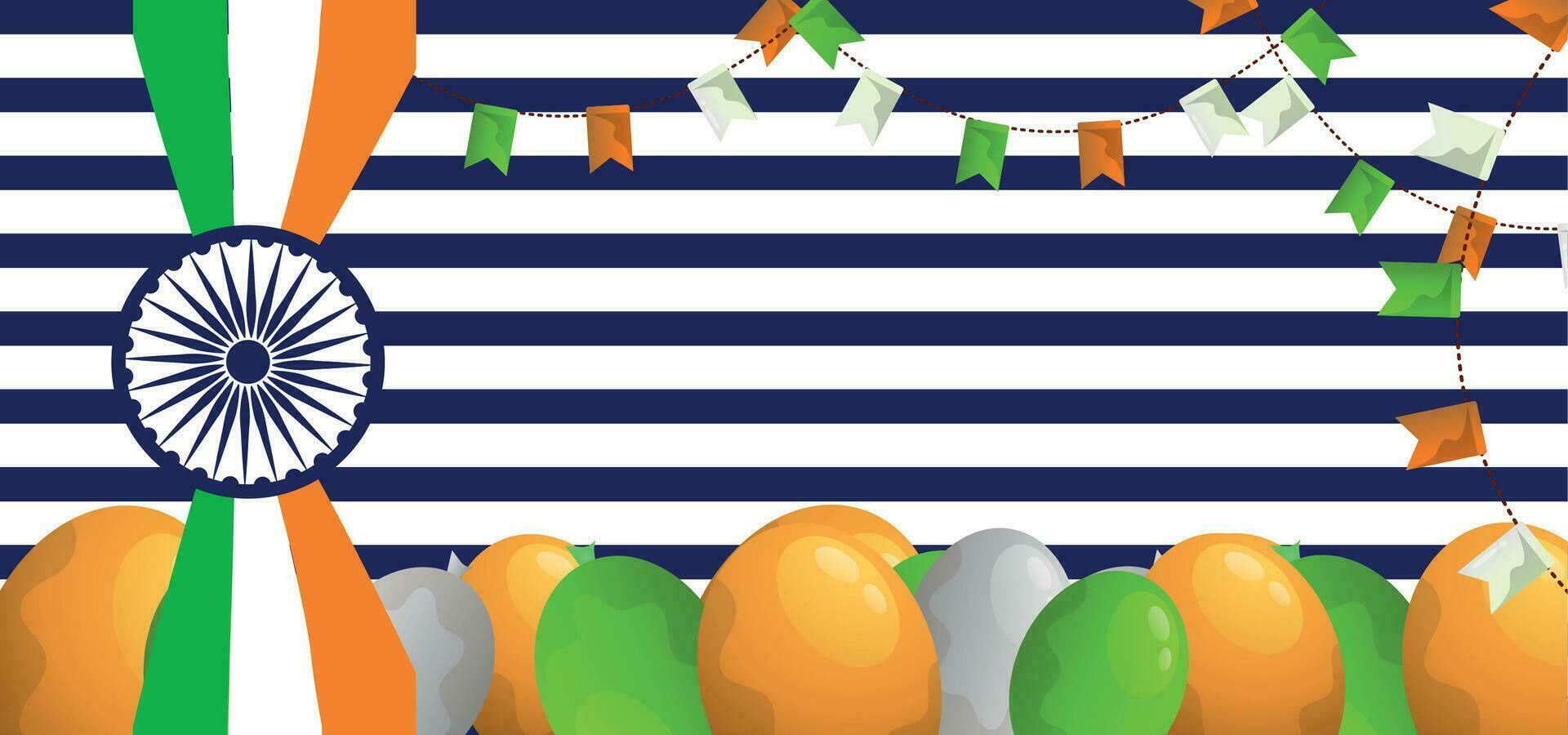 indian independence day background vector