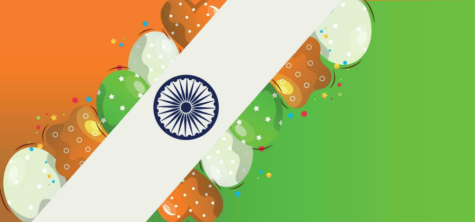 indian independence day background vector