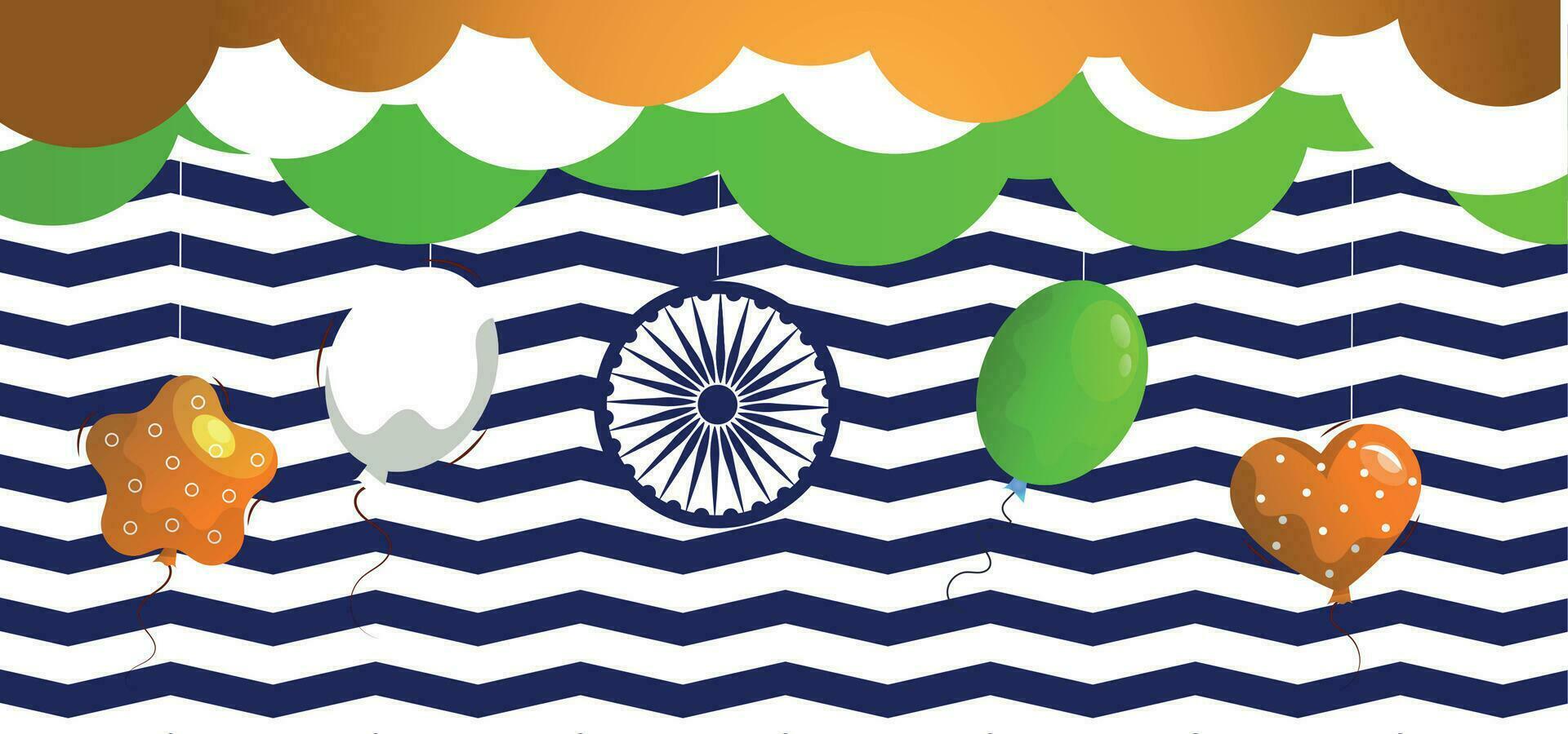 indian independence day background vector