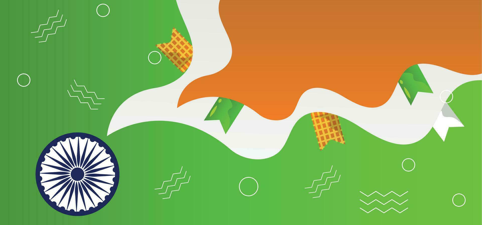 indian independence day background vector