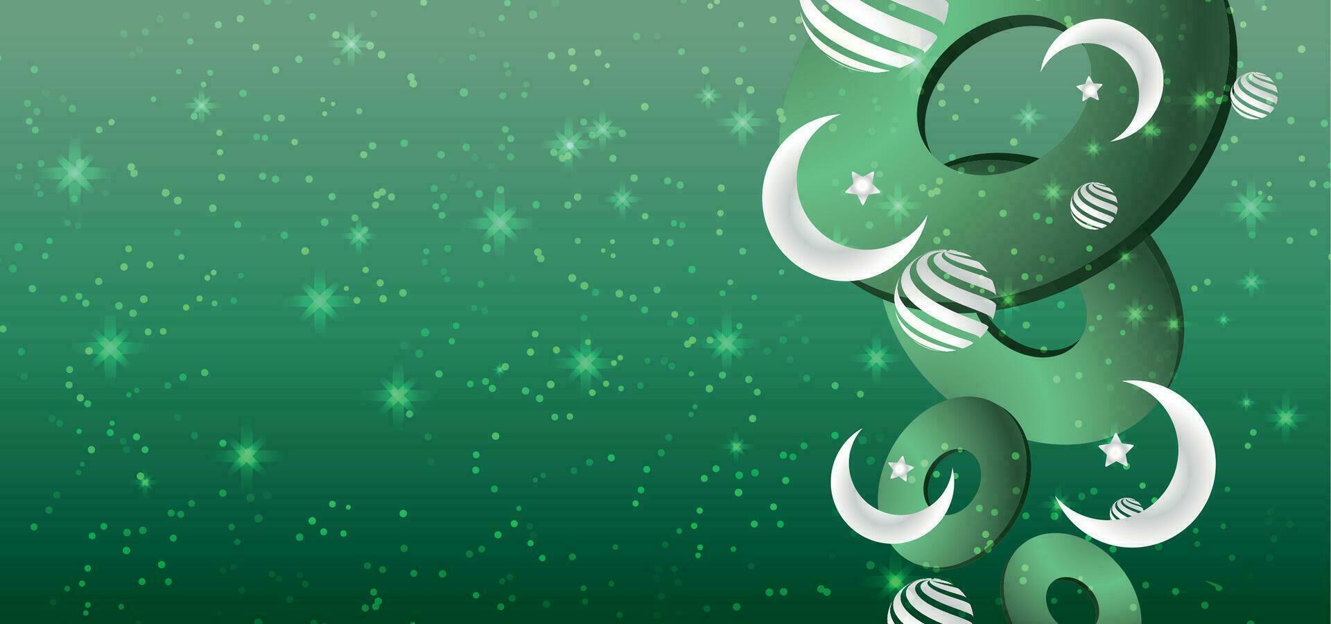 Pakistan independence day background vector