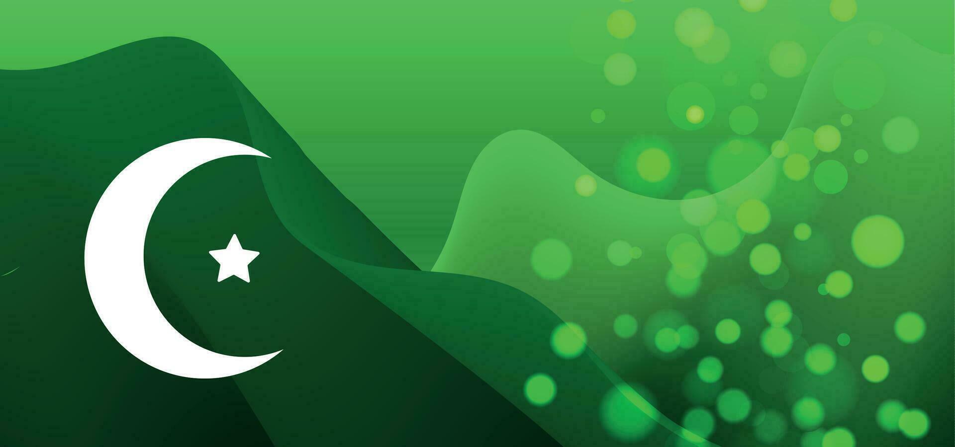 Pakistan independence day background vector