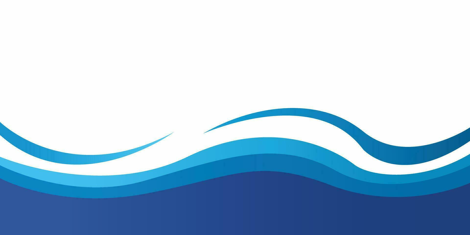 Abstract blue and white waves business banner background 35060893