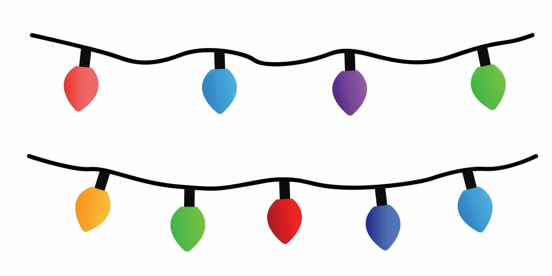 Christmas lights clipart vector 35060899 Vector Art at Vecteezy
