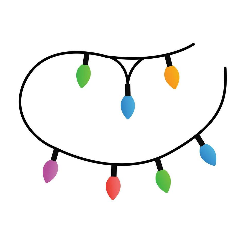 Christmas lights clipart vector