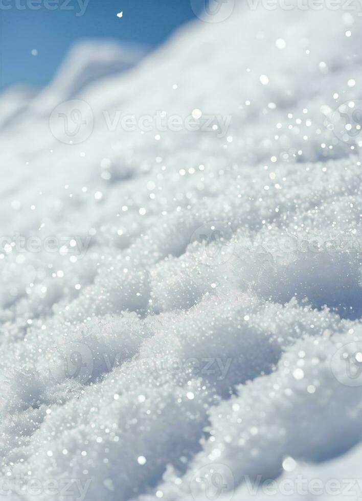 AI generated Snow texture background photo