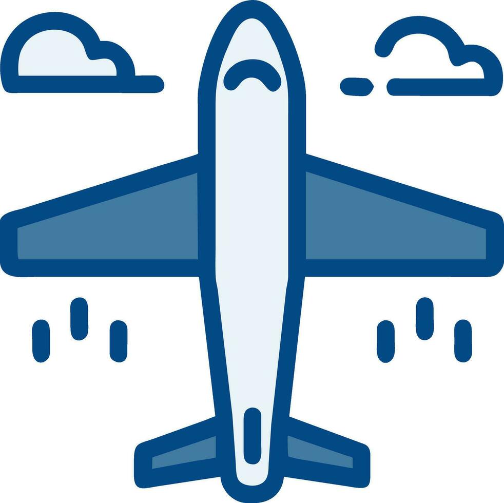 airplane icon with clouds vector