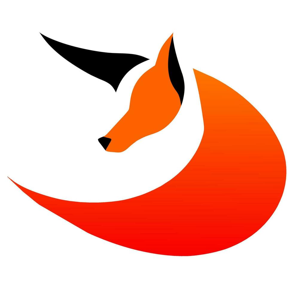 a fox logo design vector