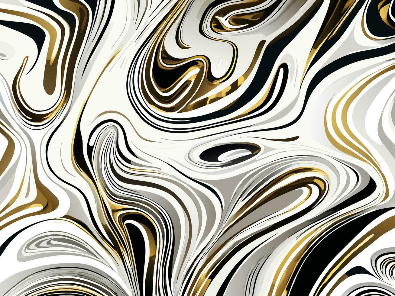 abstract black, white and gold marble background vector