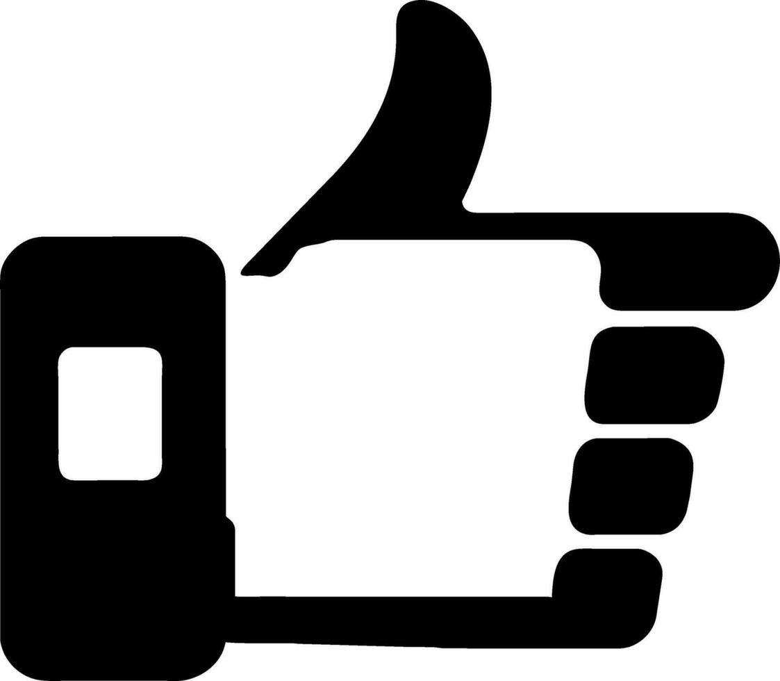 icon hand with a thumb up vector