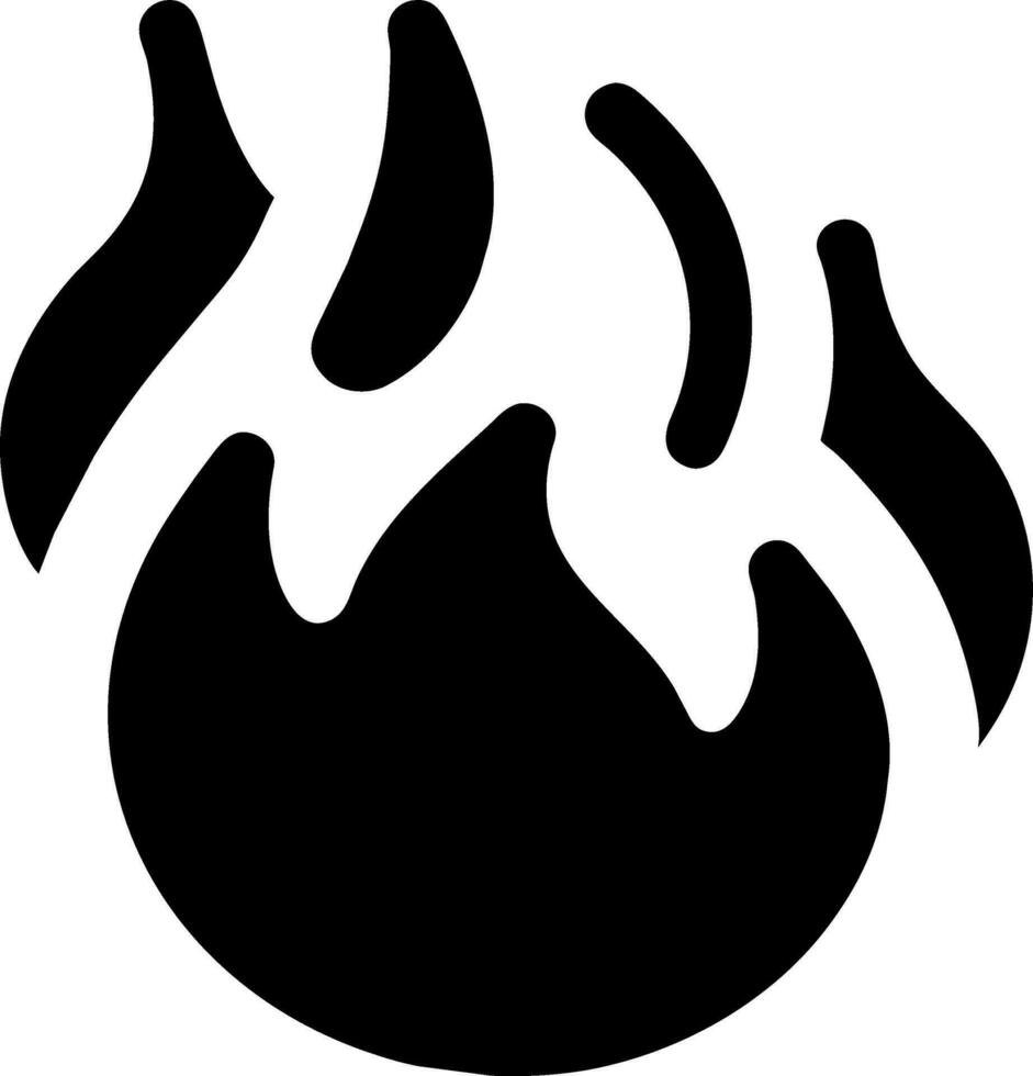 a black fire icon vector