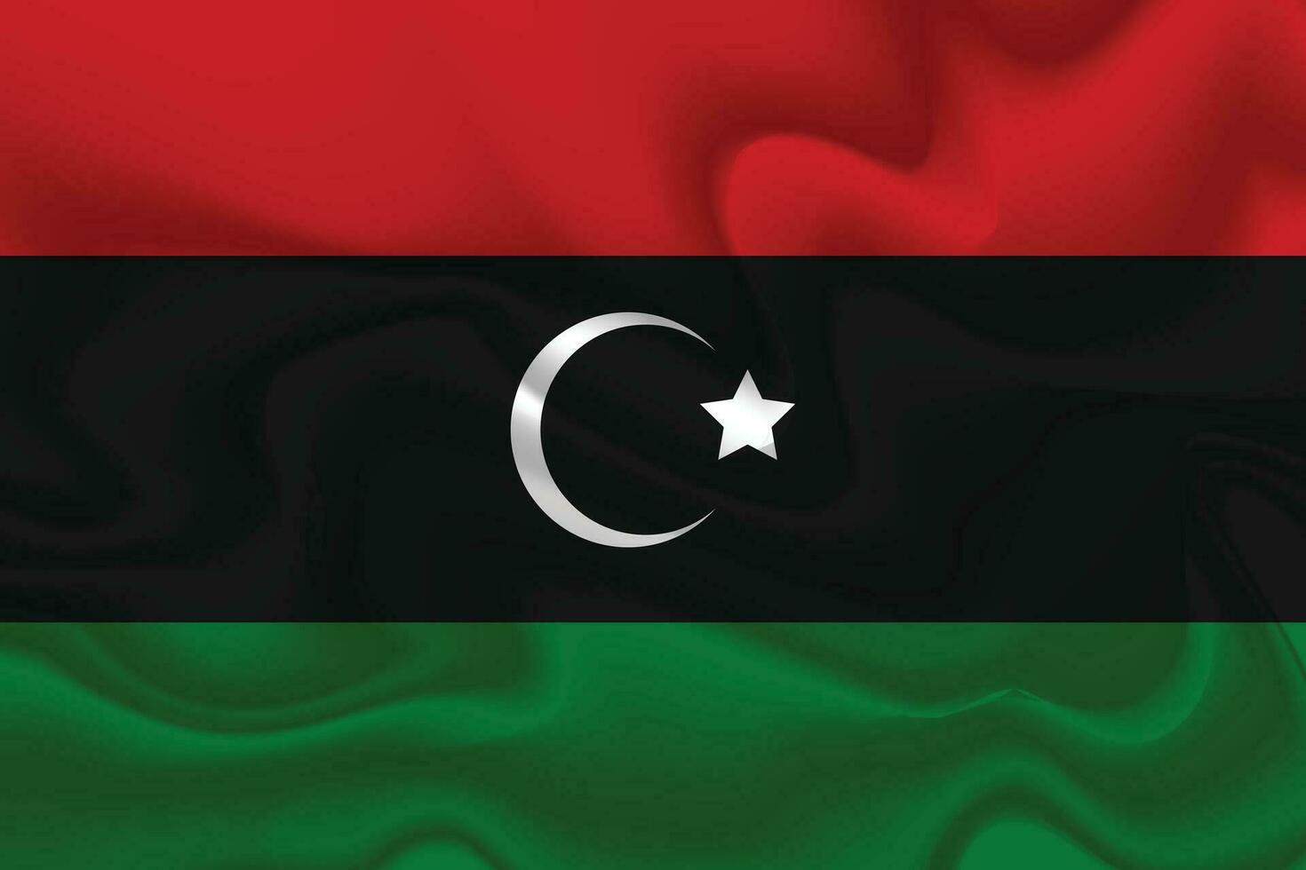 vector Libya 3d flag country isolated on background