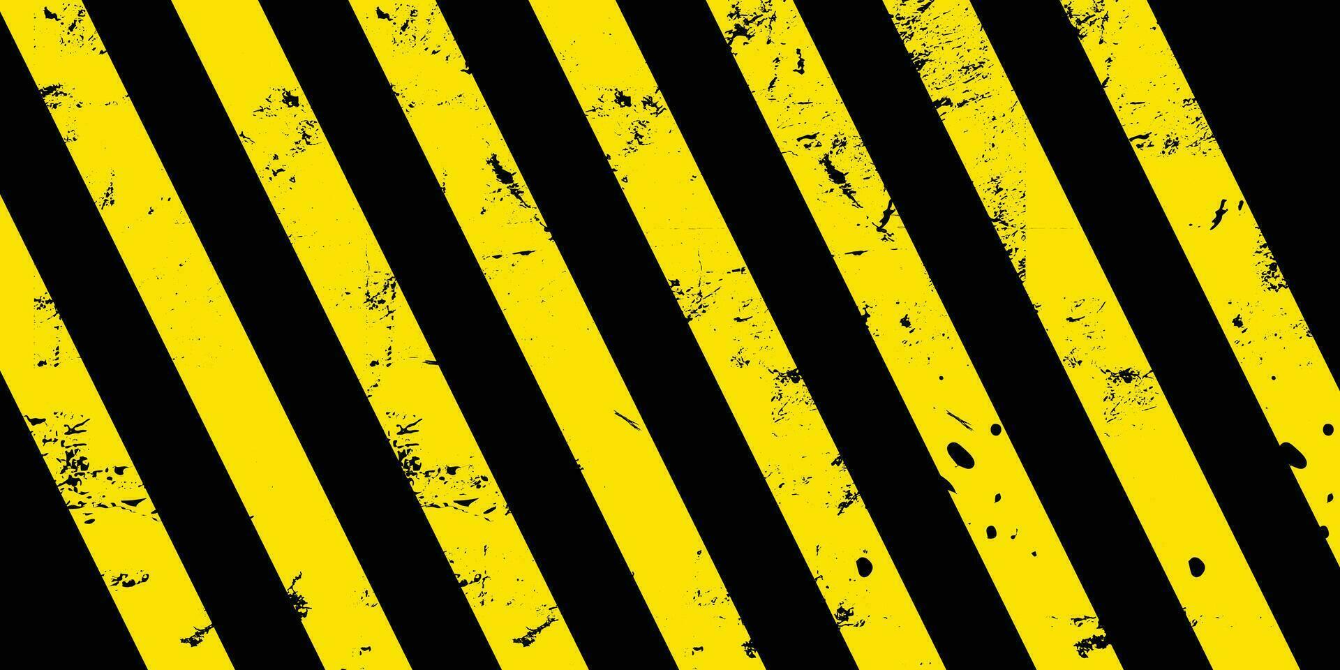 grunge amarillo y rayas negro textura vector