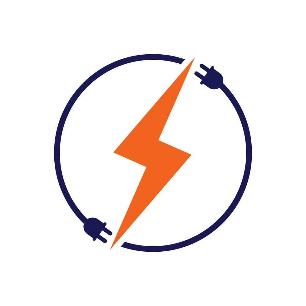lightning logo template, bolt logo element, strom vector icon