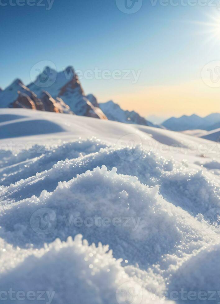 AI generated Snow texture background photo