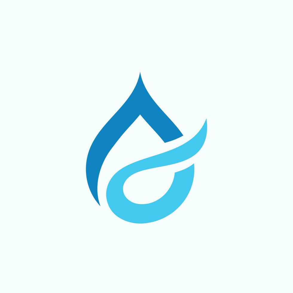 Water drop logo vector icon