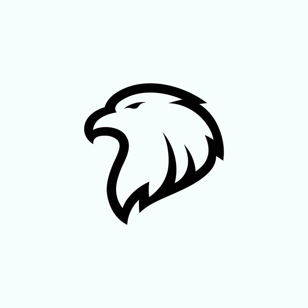 Eagle head simple vector logo design