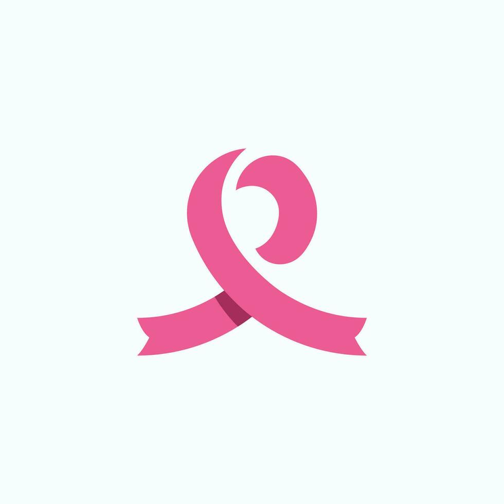 Breast cancer awareness logo design. Illustration icon vector