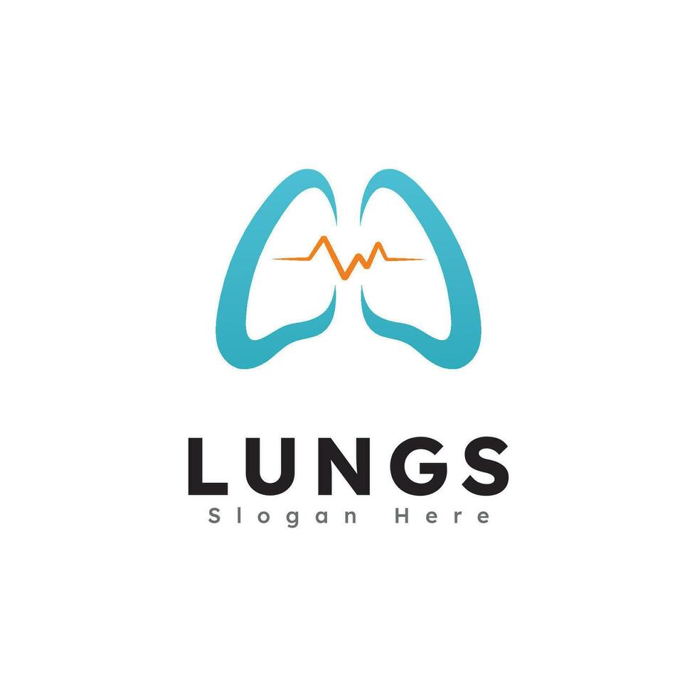 Lungs health logo icon vector illustration design