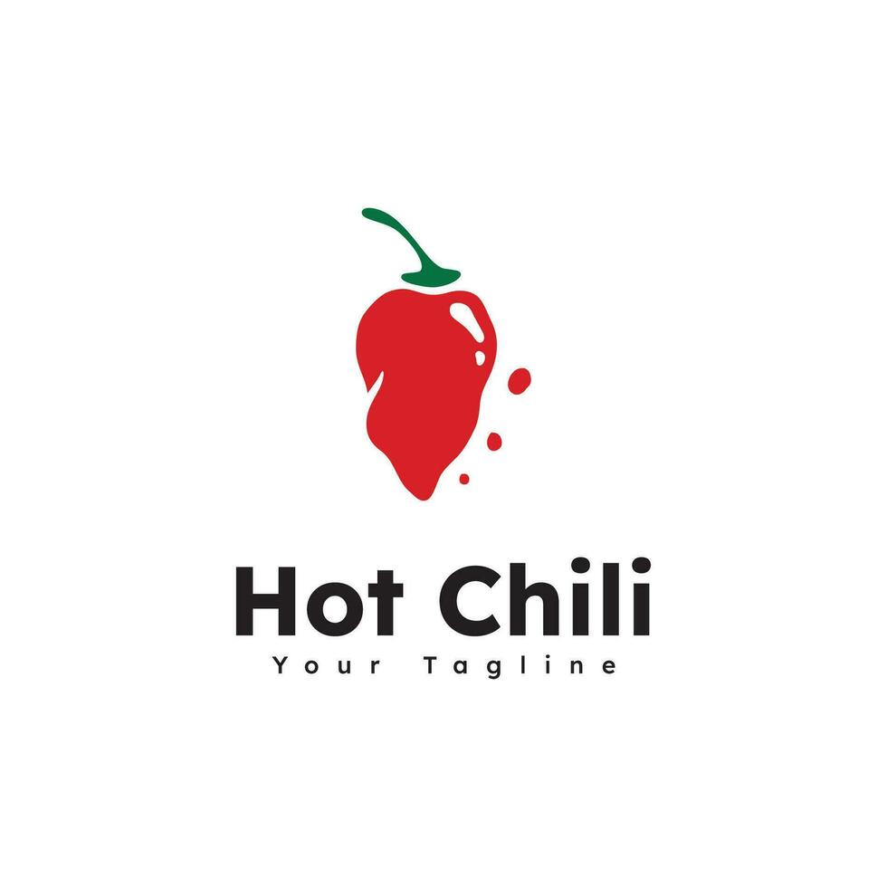 Spicy chili logo vector, red pepper logo icon template vector