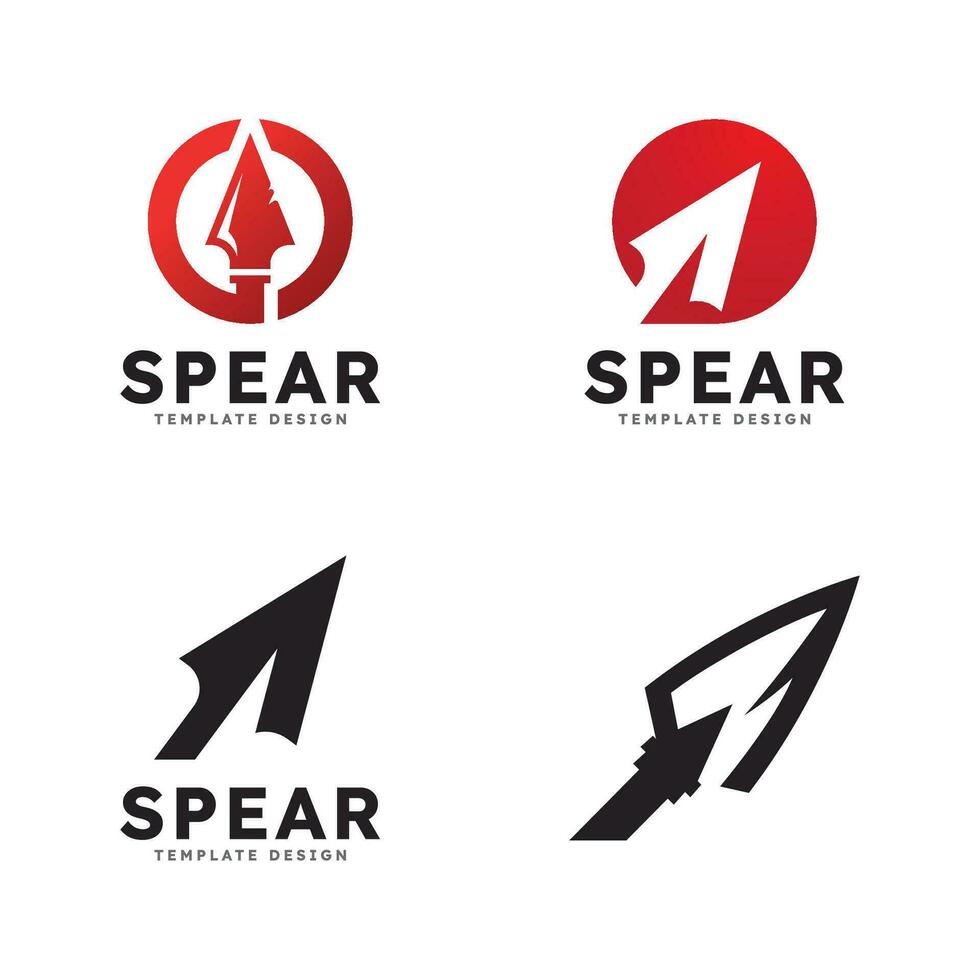 Spear logo vector icon template design