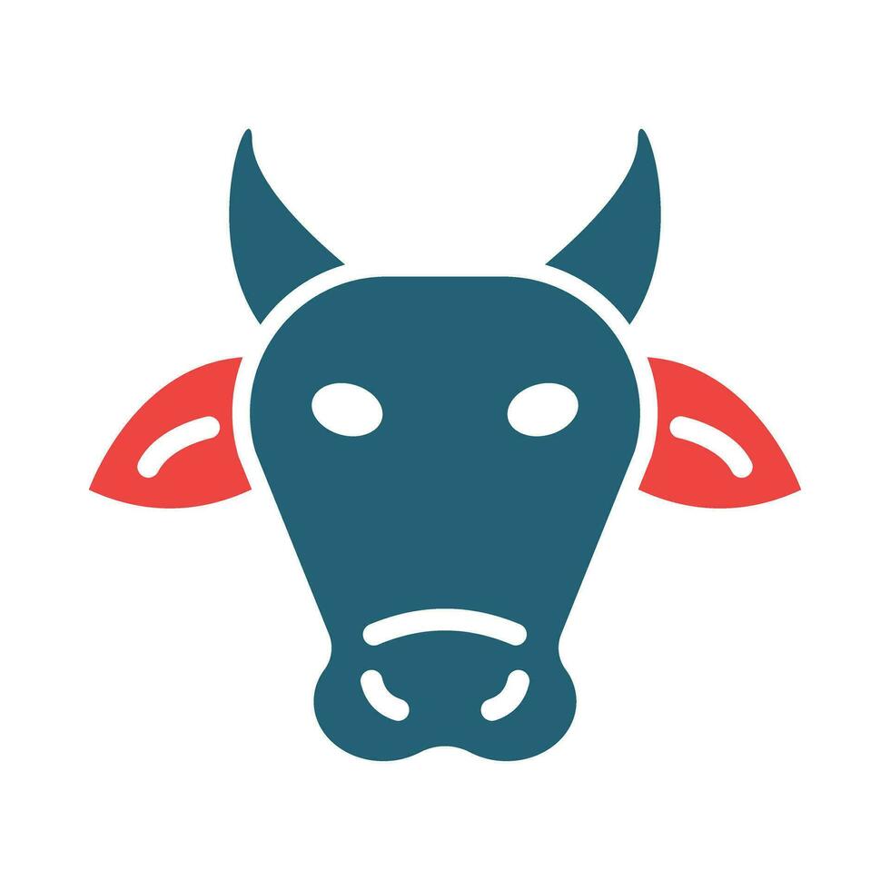 Cow Vector Glyph Two Color Icons For Personal And Commercial Use.